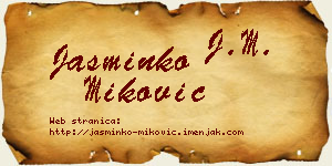 Jasminko Miković vizit kartica